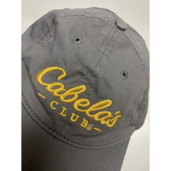 Nice CABELA’S Club Hunting Gray Cotton Strap Back Baseball Hat Adjustable - Picture 2 of 6